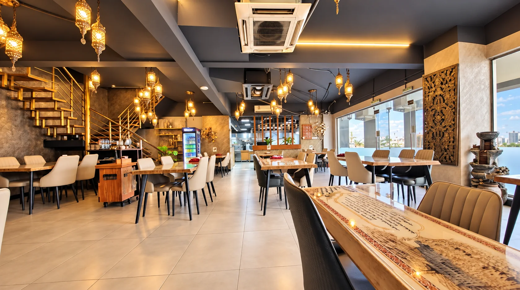 Interior seating at Tabeekh & BBQ Muscat
